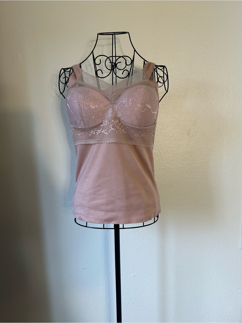 Bra Tank Top Light Mauve Lacy